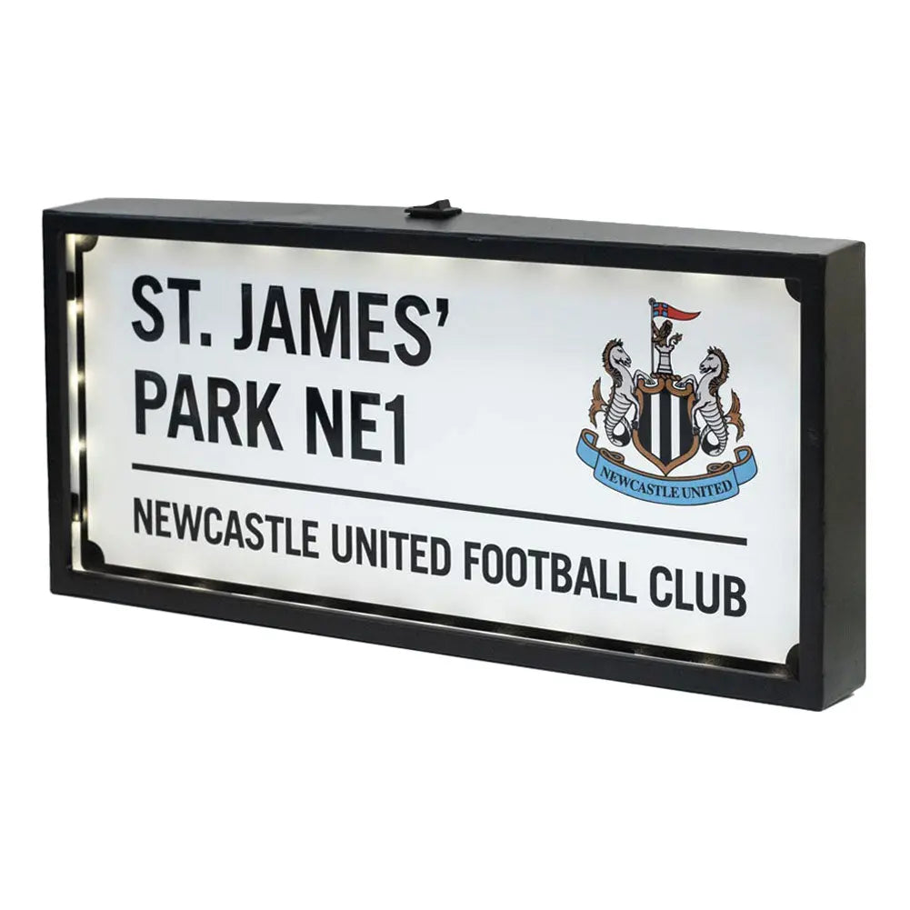 Newcastle United Metal LED Street Sign