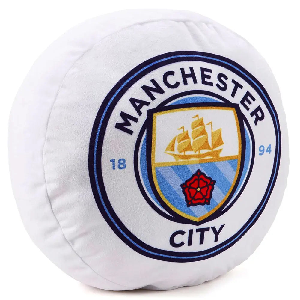 Manchester City Crest Cushion Side View