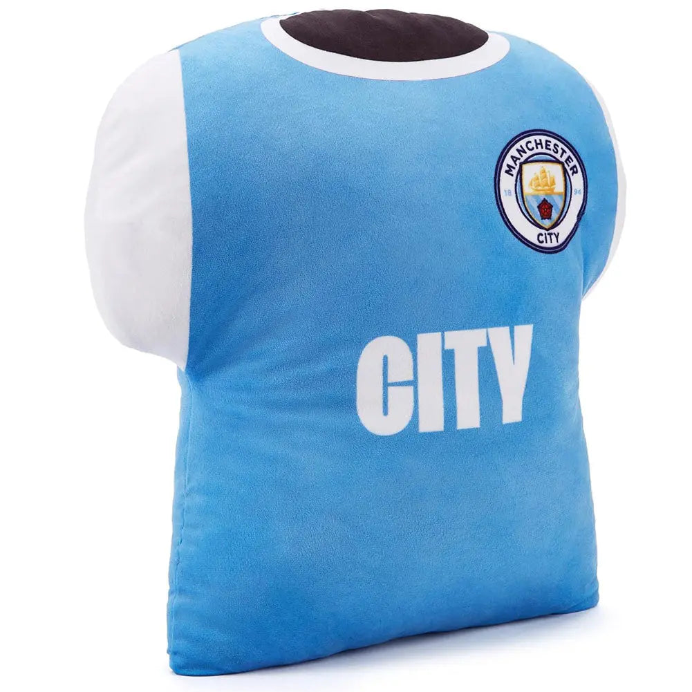Manchester City Shirt Cushion Side View