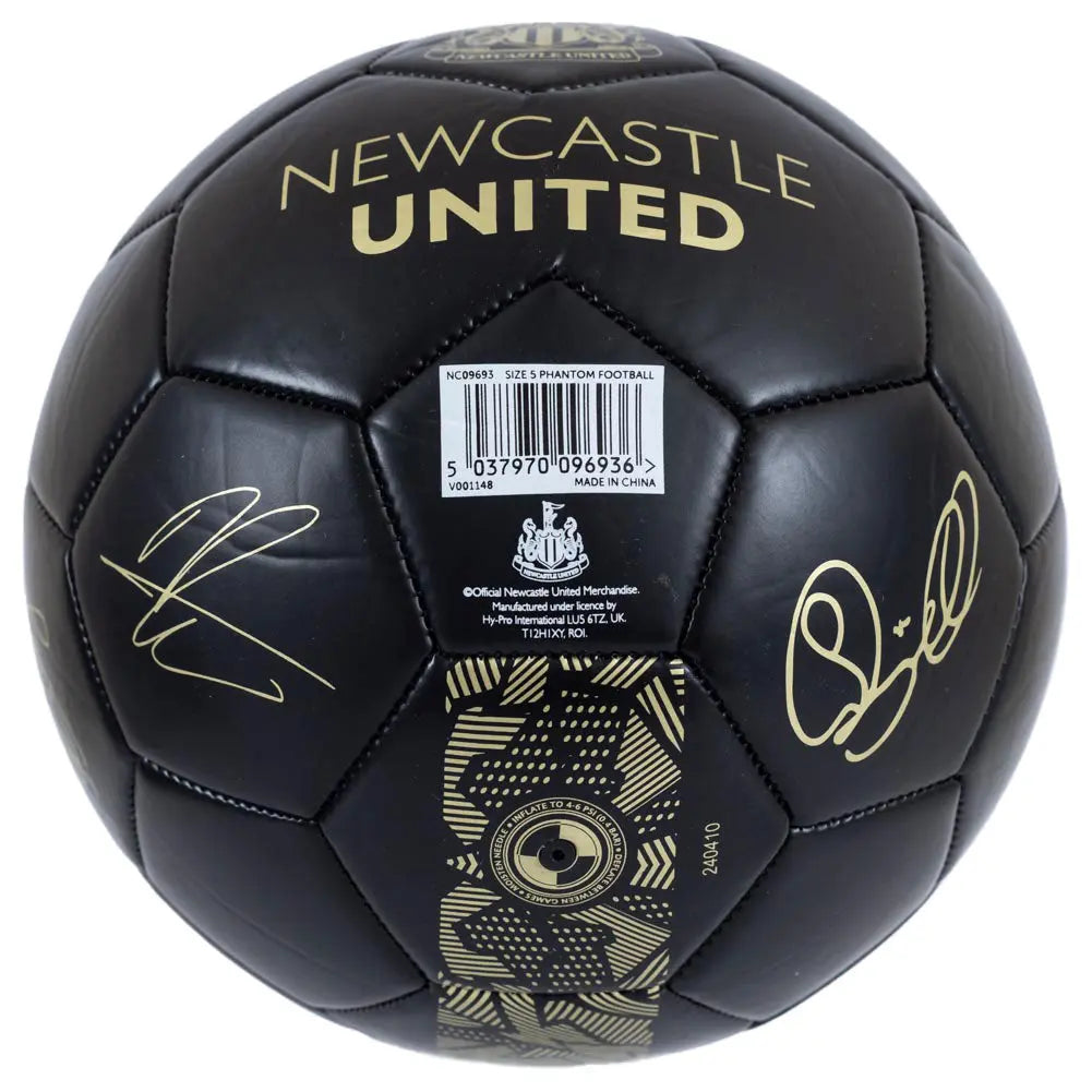 Newcastle United Gold Phantom Football with Signatures Football Gifts Online