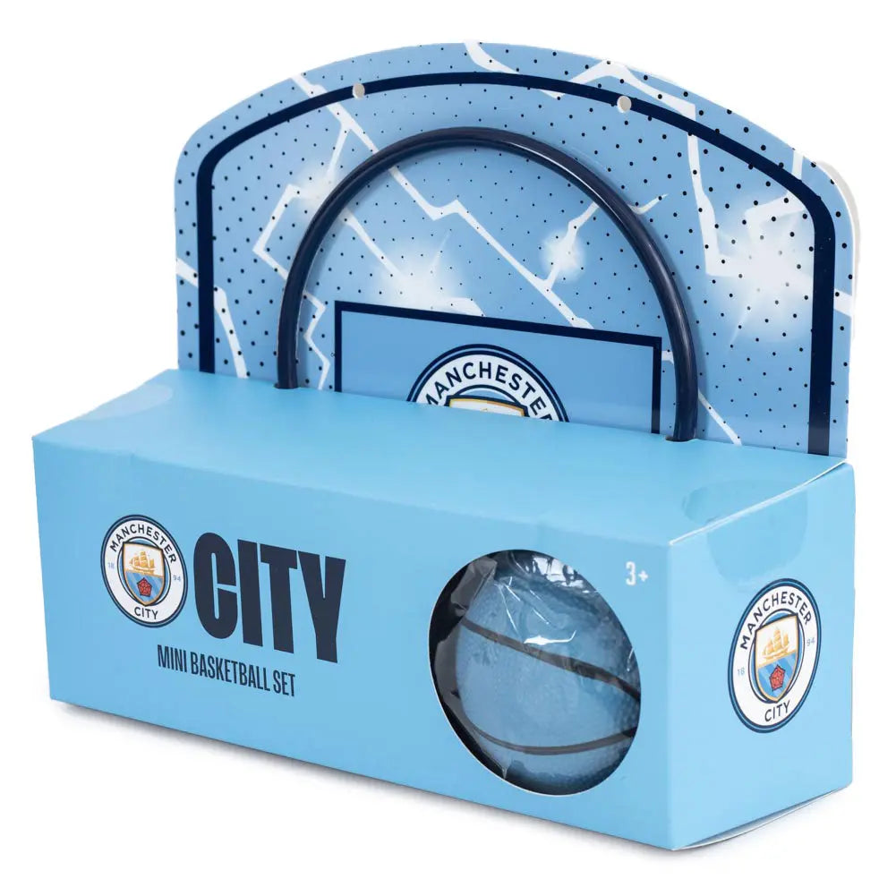 Manchester City Mini Basketball Set Boxed