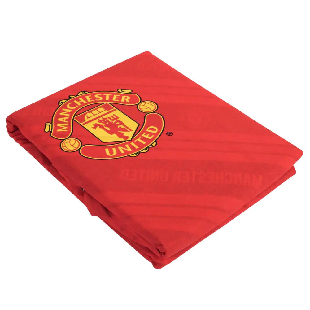 Manchester United Core Stripe Duvet Set Folded