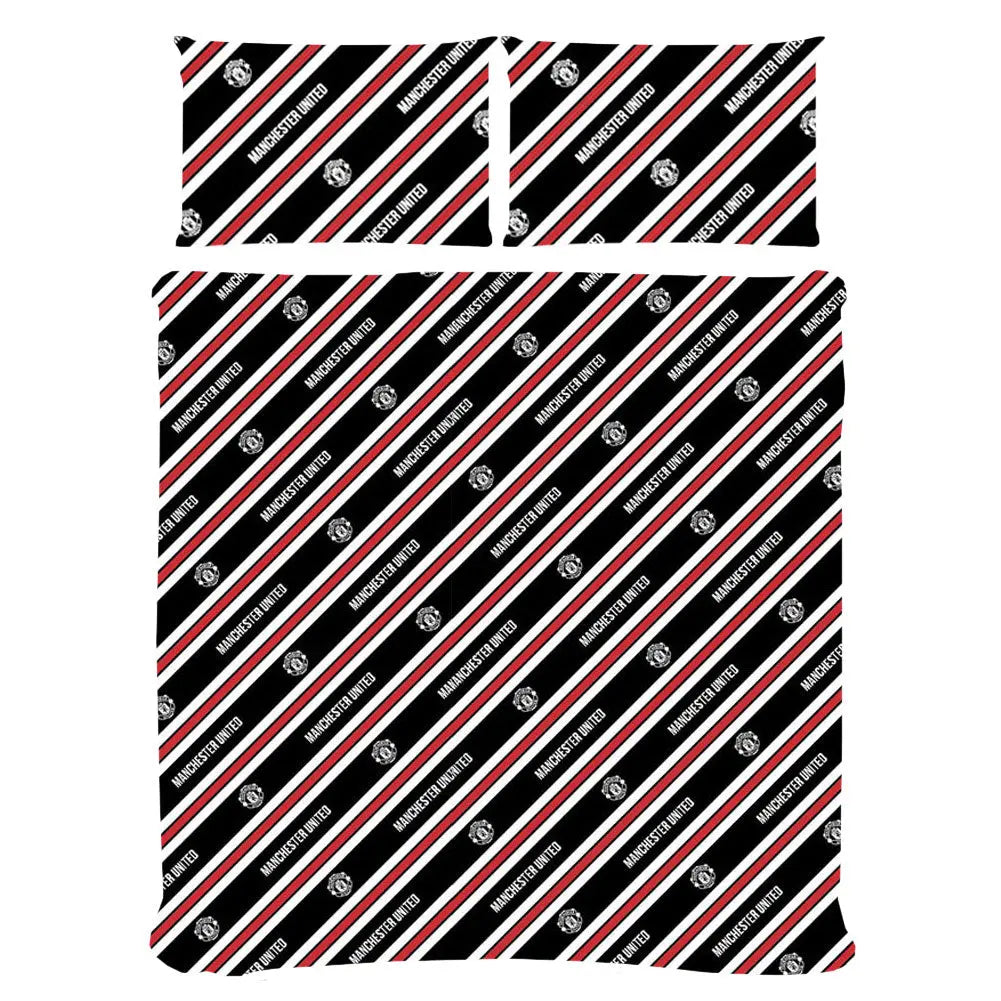 Manchester United Core Stripe Double Duvet Set Football Gifts Online