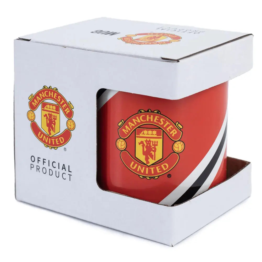 Manchester United Core Stripe Mug Boxed