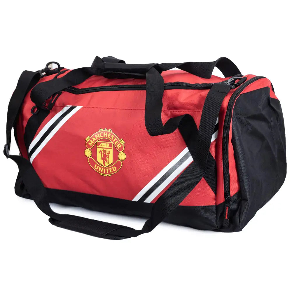 Manchester United Core Stripe Holdall Angle 2