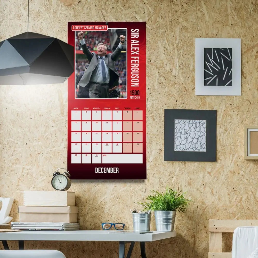 Manchester United 2025 Legends Square Calendar In Situ