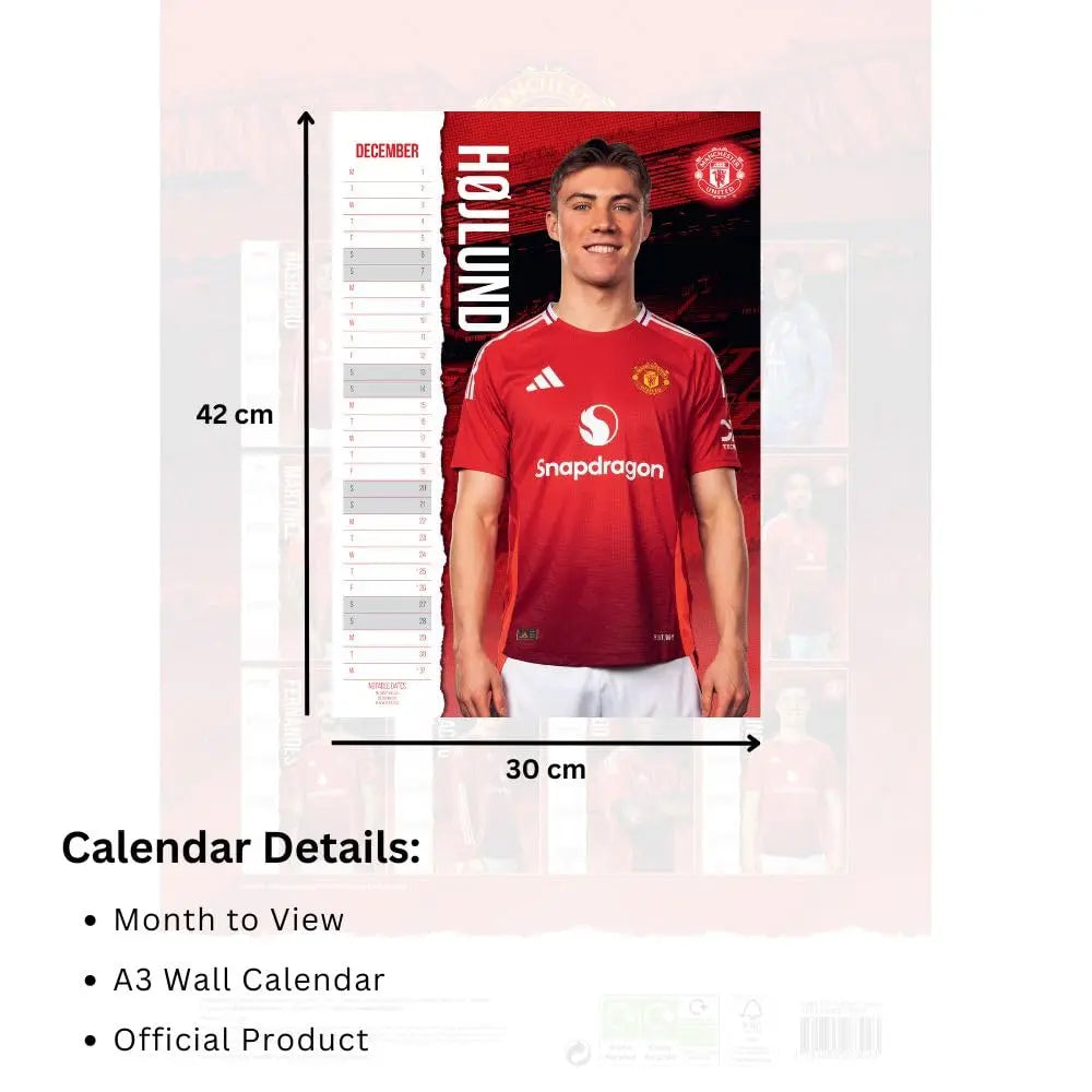 Manchester United 2025 Calendar Football Gifts Online