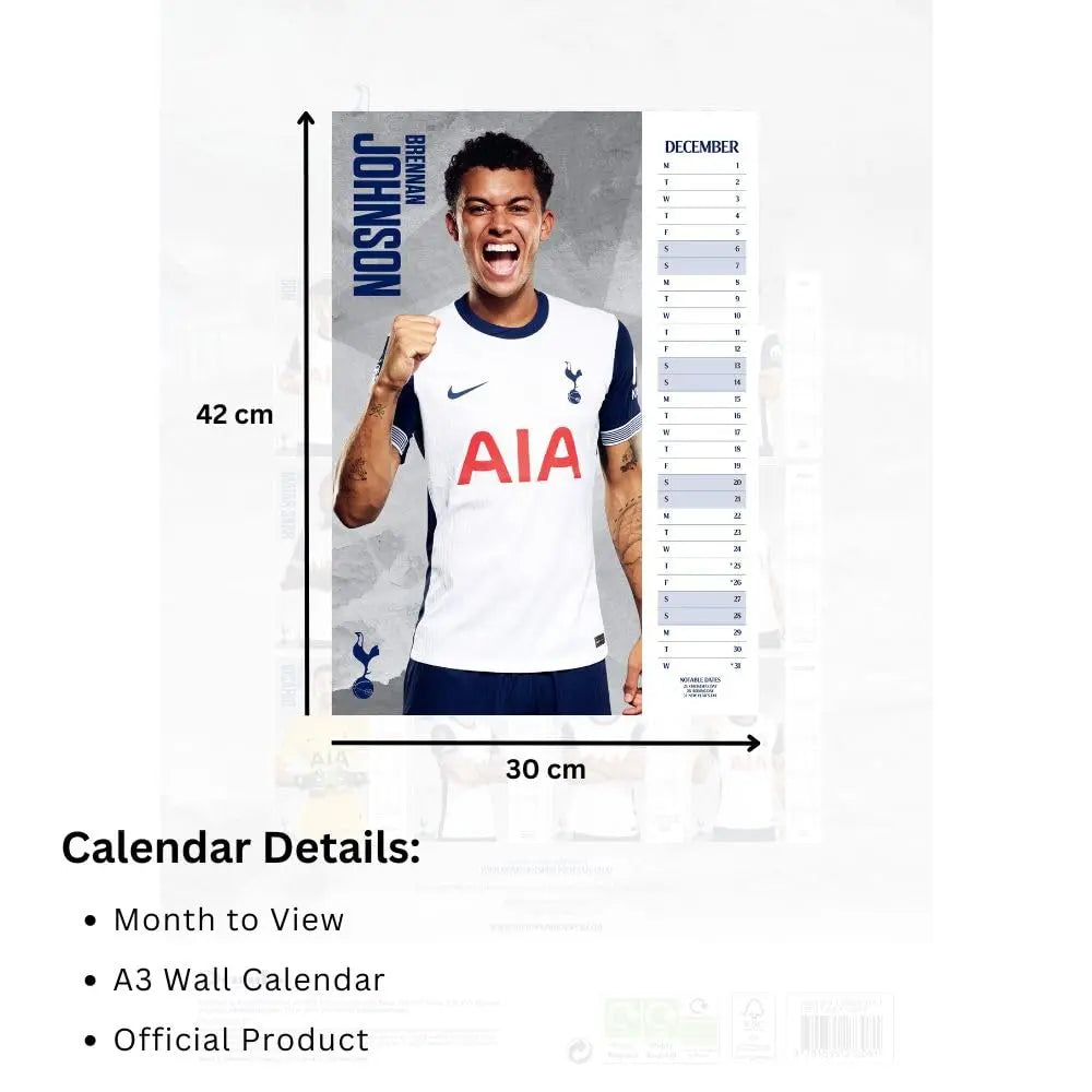Tottenham Hotspur 2025 Calendar Football Gifts Online