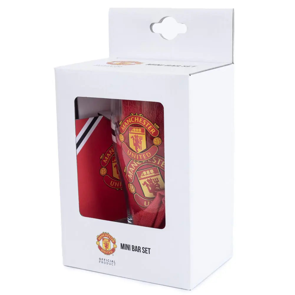 Manchester United Core Stripe Mini Bar Set Boxed