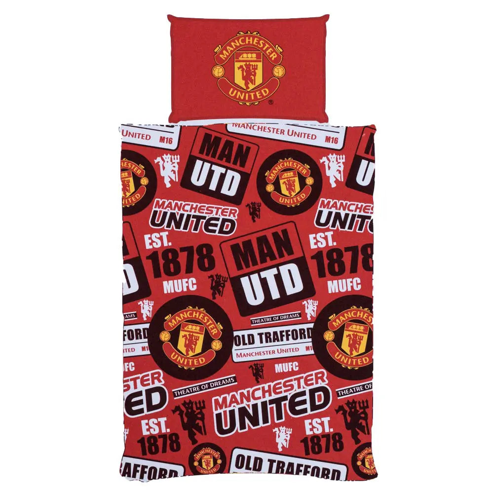 Manchester United Patch Single Duvet Set