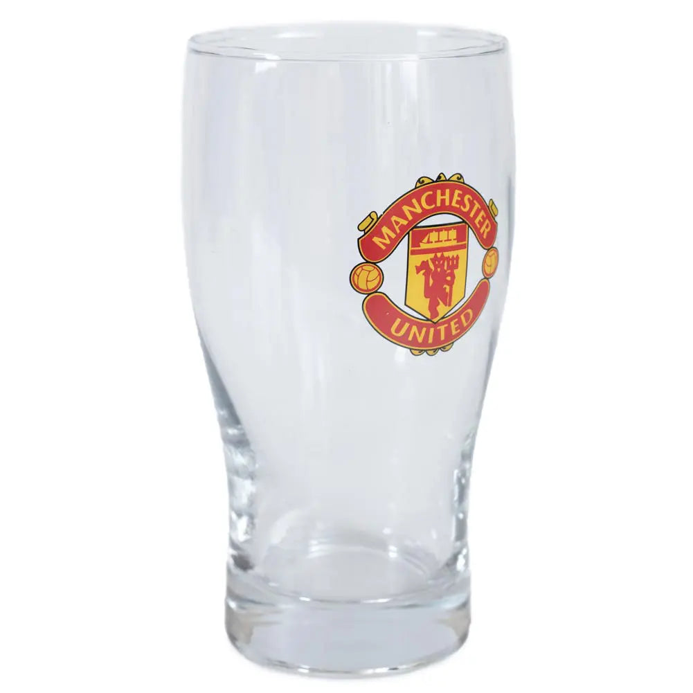 Manchester United Tulip Glass Side View