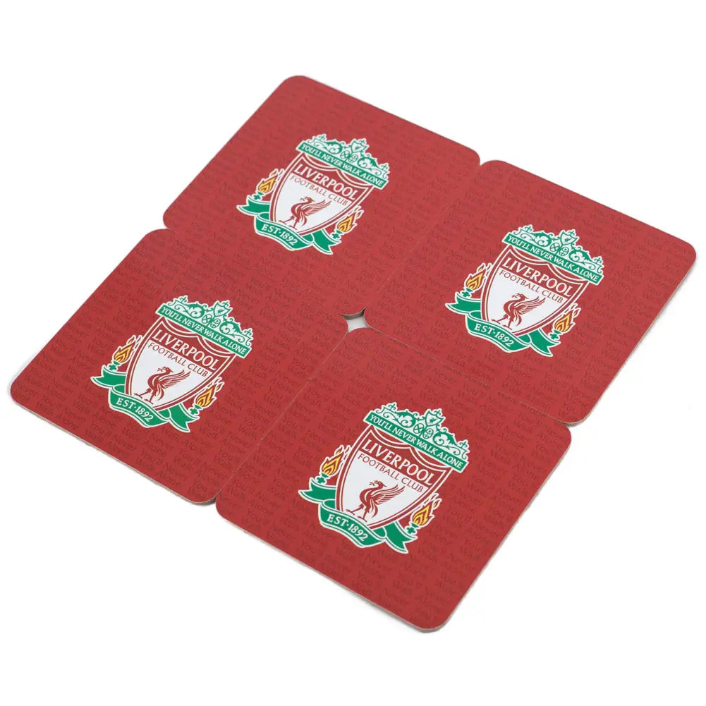 Liverpool FC 4 Pack Cork Coasters Main 2