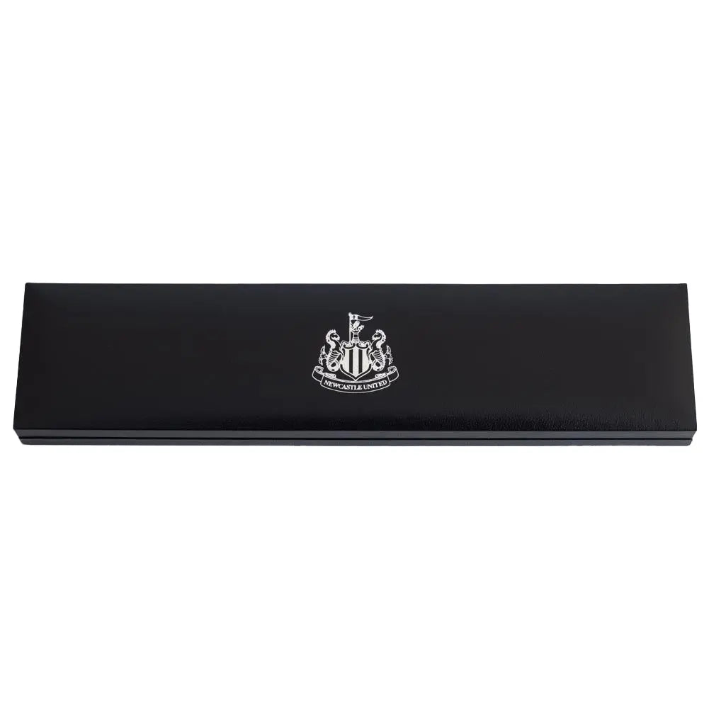 Newcastle United Black IP Leather Bracelet in closed box