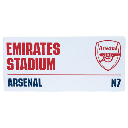 Arsenal logo with 'Emirates Stadium' text on a white background
