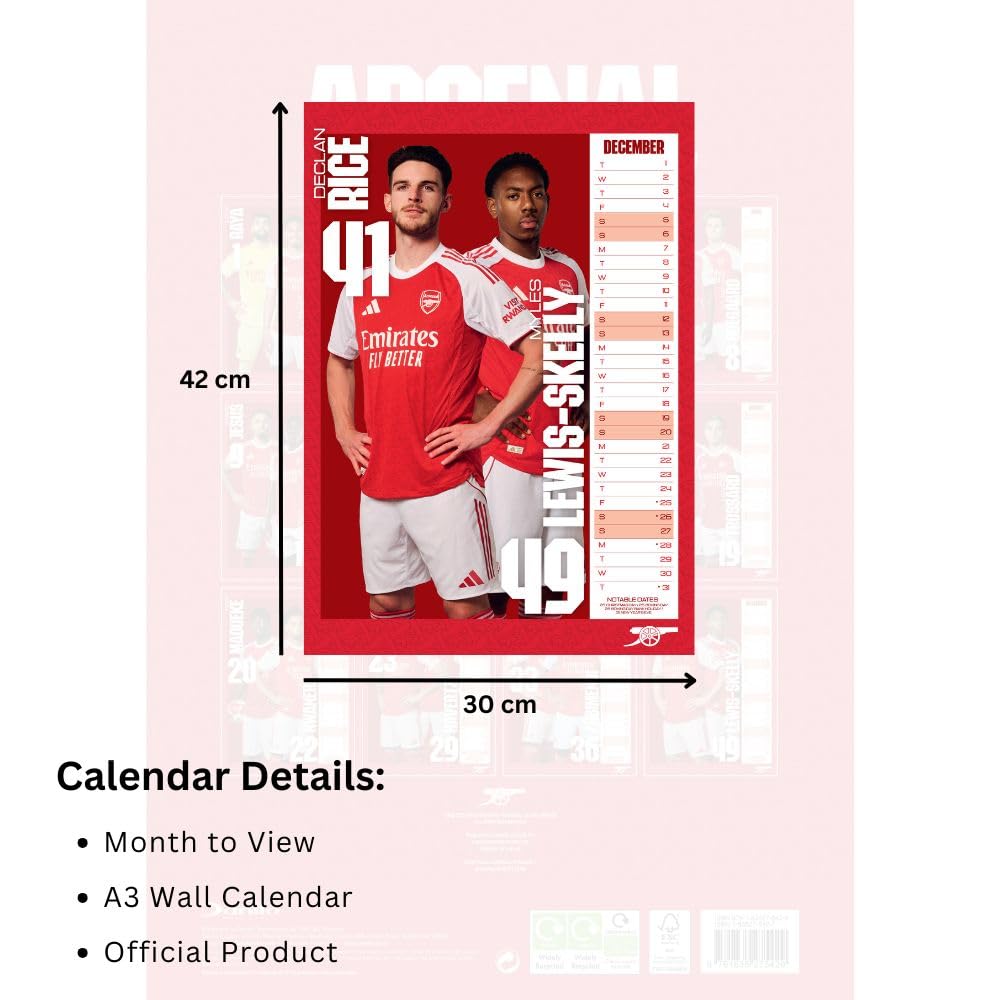 Arsenal A3 2026 Calendar