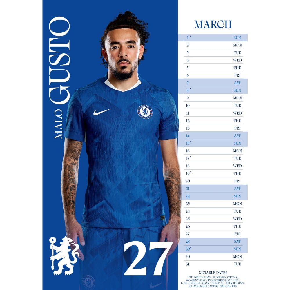 Chelsea FC A3 2026 Calendar
