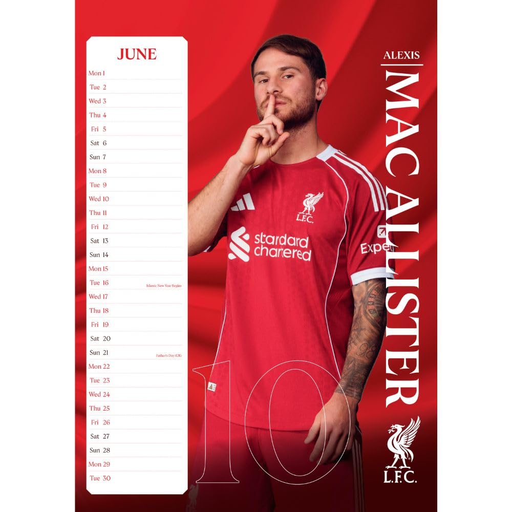 Liverpool FC A3 2026 Calendar