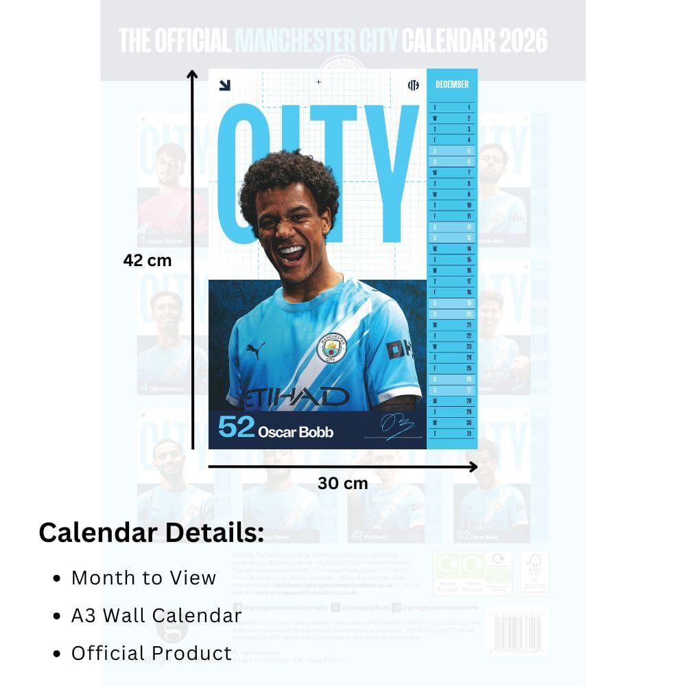 Manchester City A3 2026 Calendar