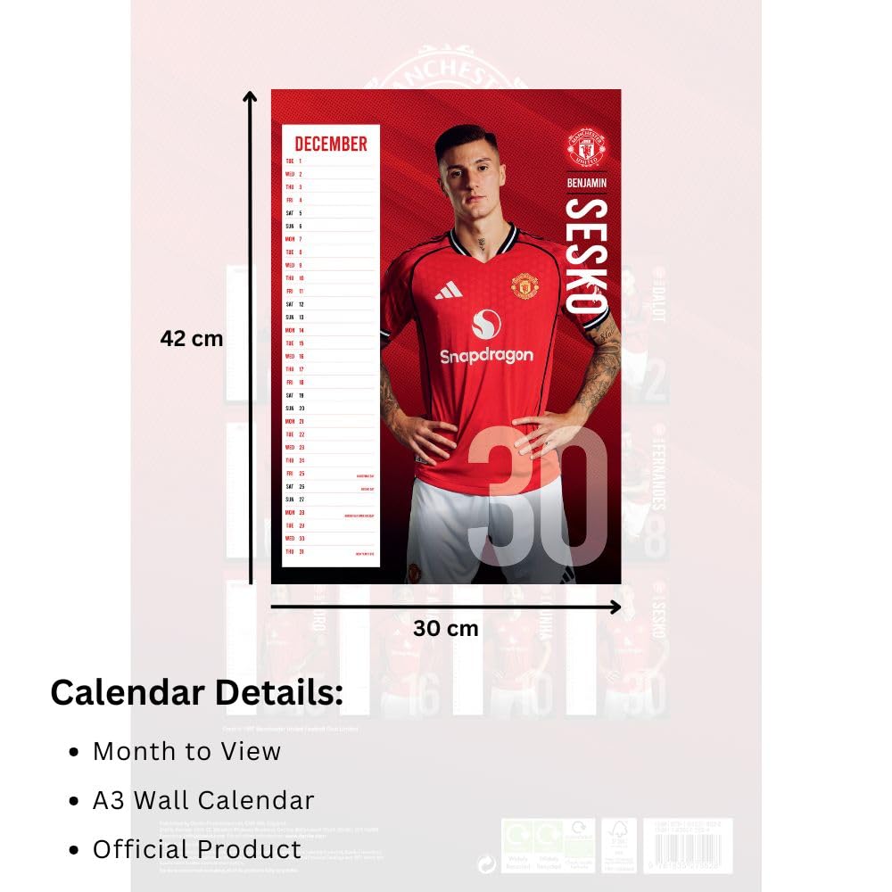 Manchester United A3 2026 Calendar
