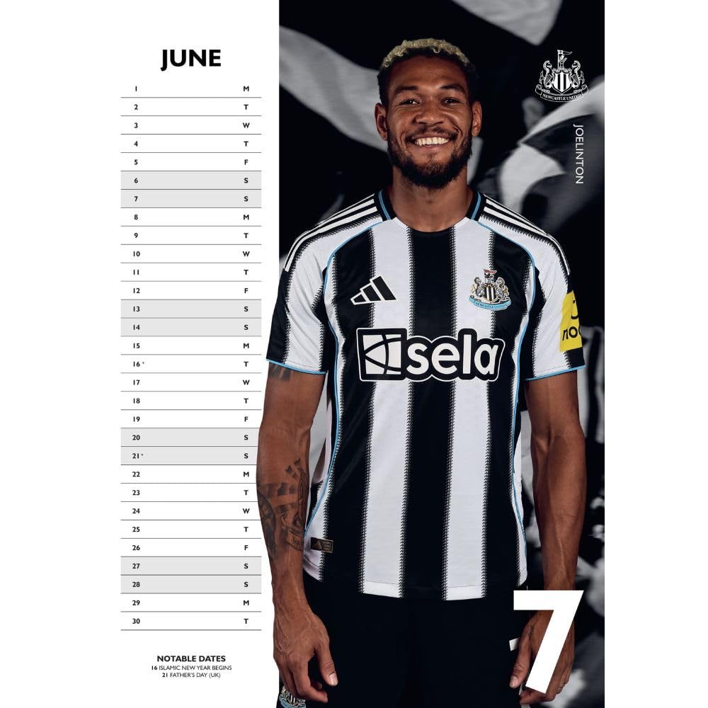 Newcastle United A3 2026 Calendar