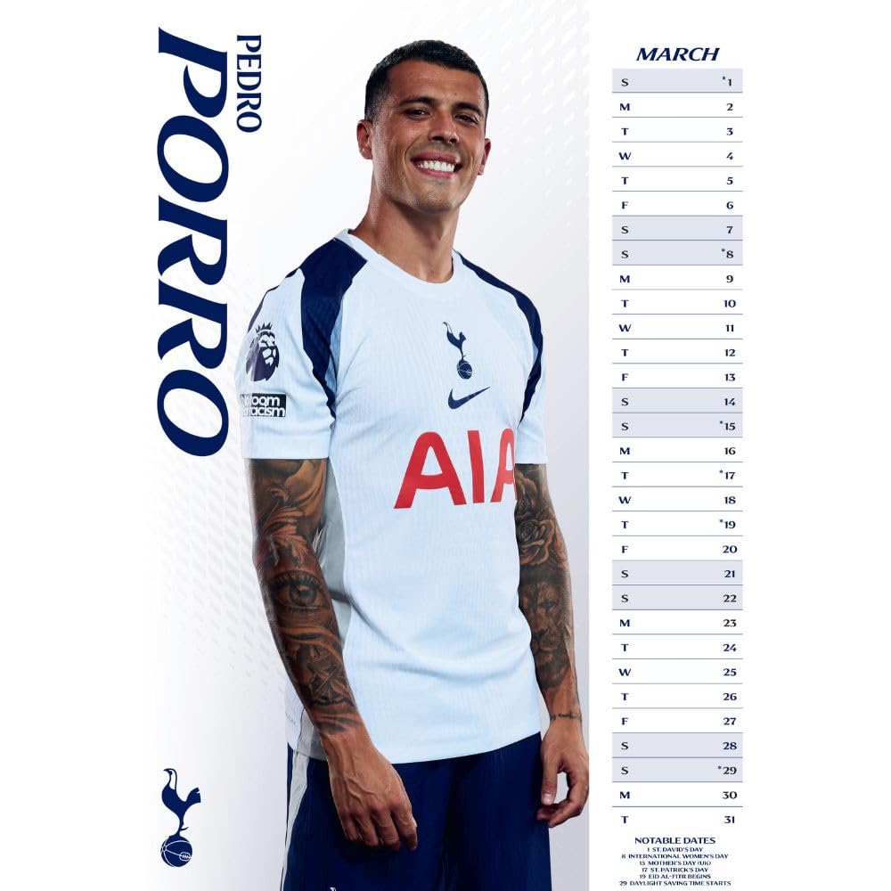 Tottenham Hotspur A3 2026 Calendar