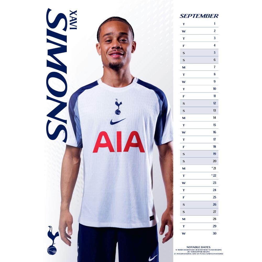 Tottenham Hotspur A3 2026 Calendar