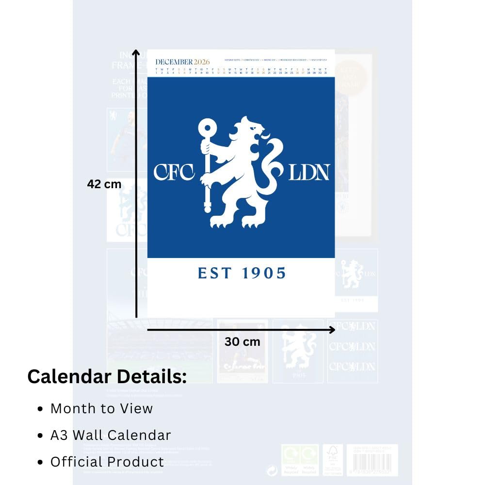 Chelsea FC Deluxe 2026 Calendar
