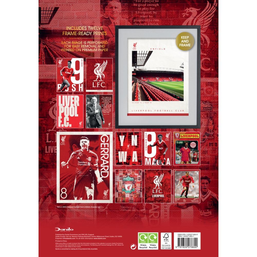 Liverpool FC Deluxe 2026 Calendar