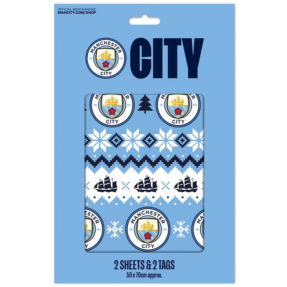 Manchester City Christmas Gift Wrap