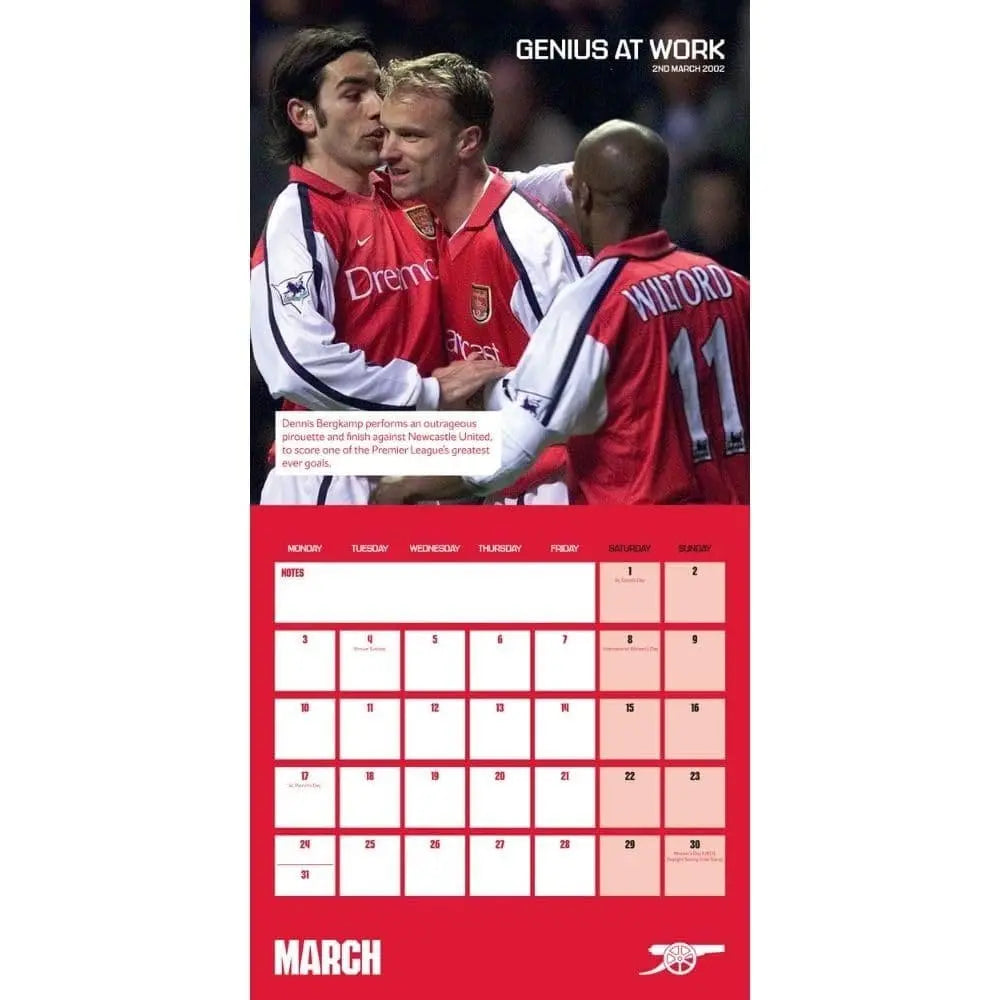 Arsenal FC Legends Square Calendar Page2