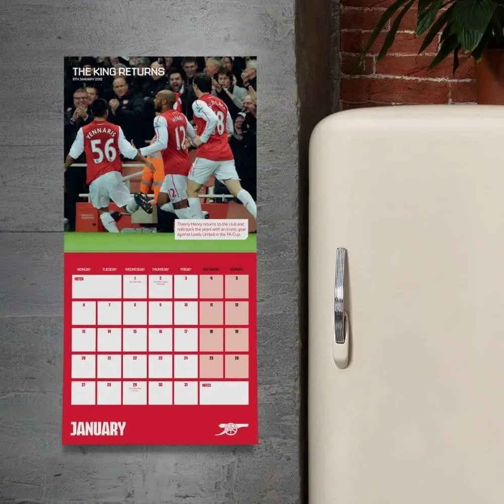 Arsenal FC Legends Square Calendar In Situ