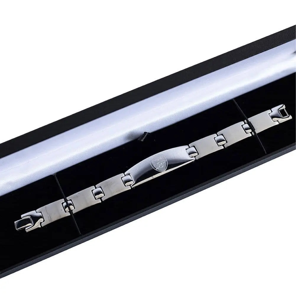 Arsenal FC Oval Plate Bracelet Boxed Close Up