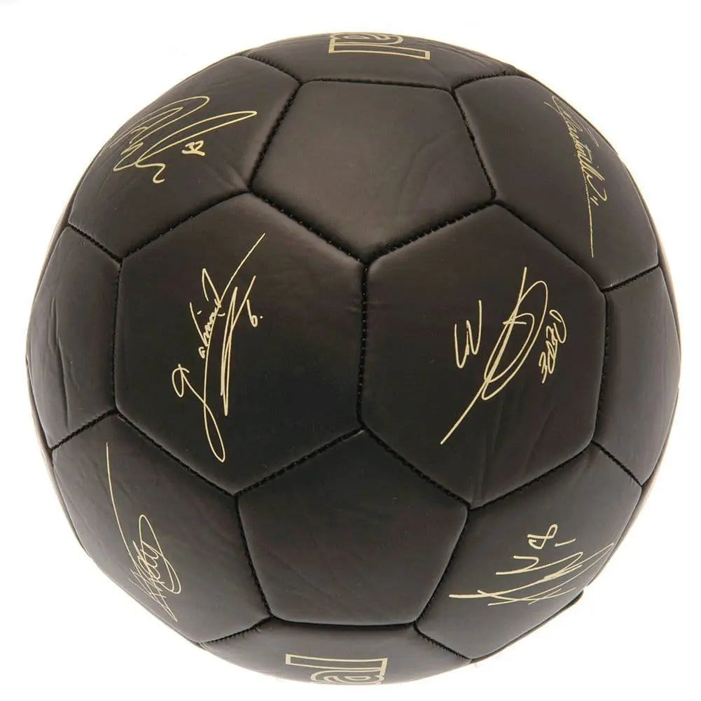 Arsenal FC Gold Phantom Football with Signatures Back