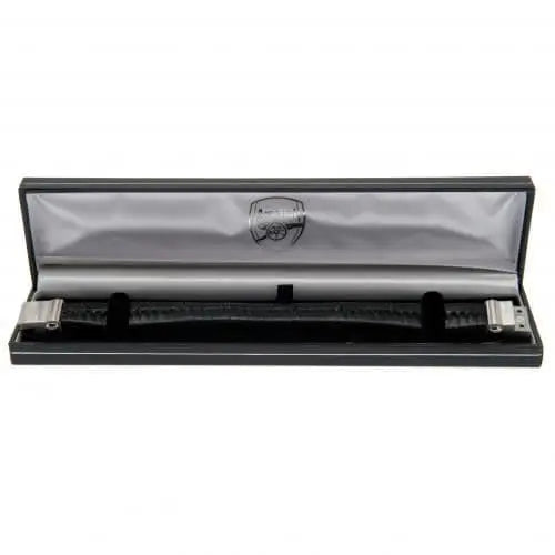 Arsenal FC Single Plait Leather Bracelet Boxed