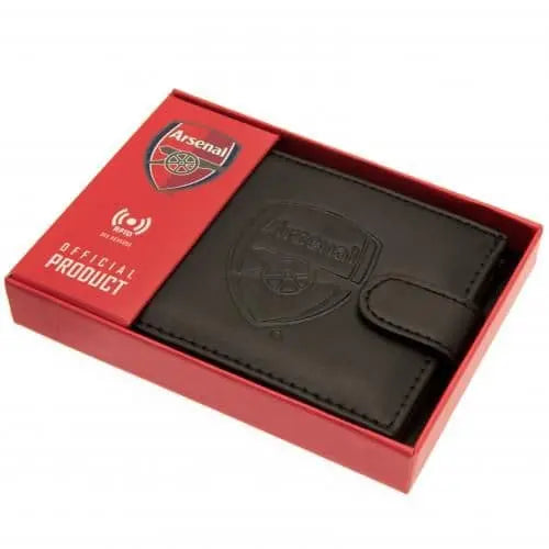 Arsenal FC Leather Wallet with Anti-Fraud Boxed
