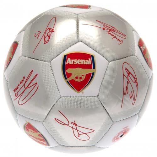 Arsenal FC Silver Signature Football Back