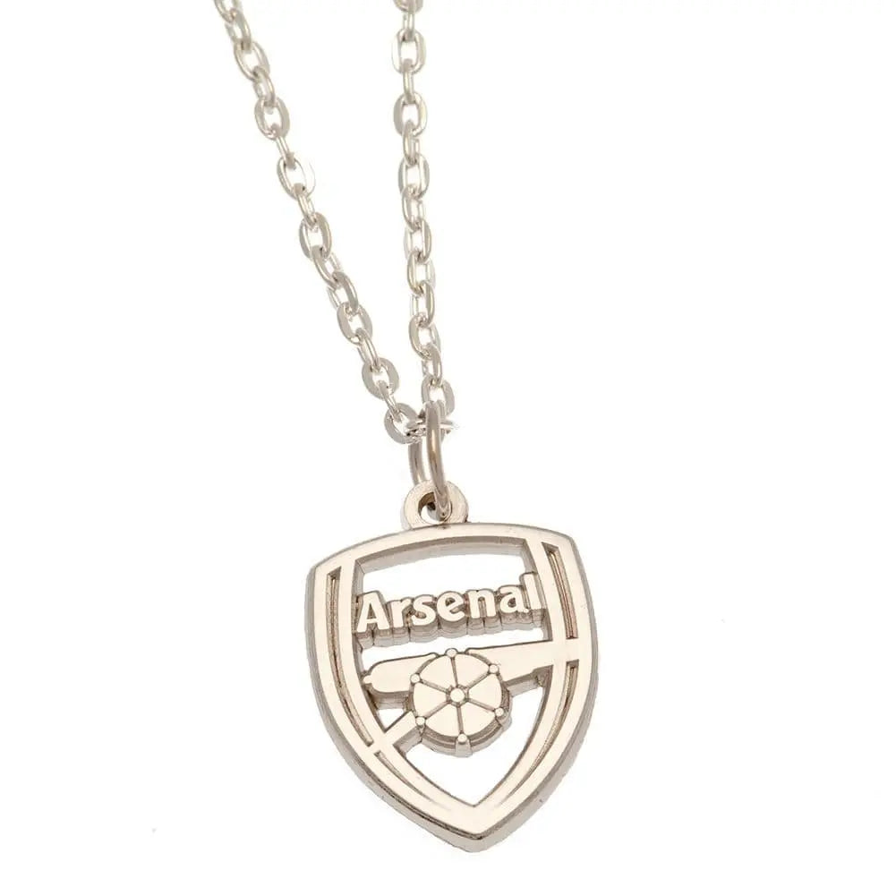 Arsenal FC Silver Plated Boxed Pendant CR Close Up