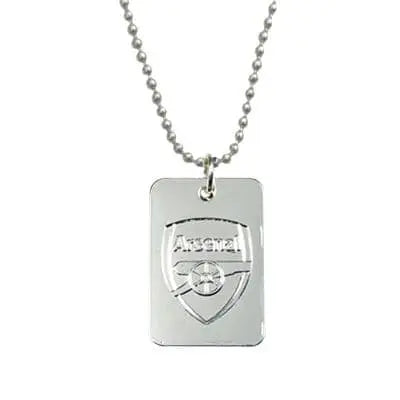 Arsenal FC Silver Plated Dog Tag Chain