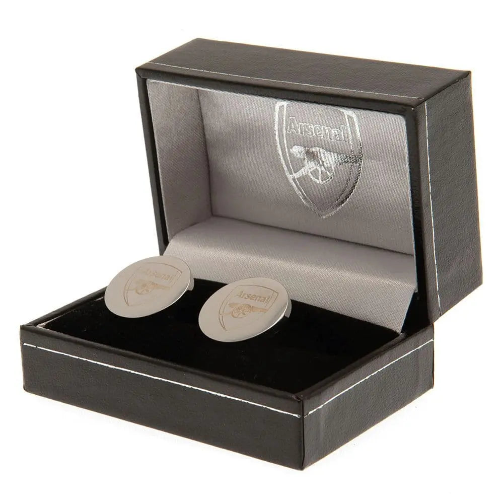 Arsenal FC Stainless Steel Round Cufflinks in Box