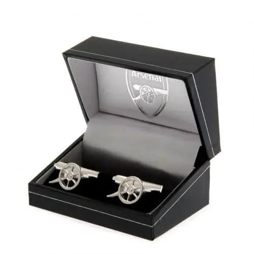 Arsenal FC Sterling Silver Cannon Cufflinks Boxed