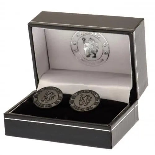 Chelsea FC Black IP Cufflinks in Box