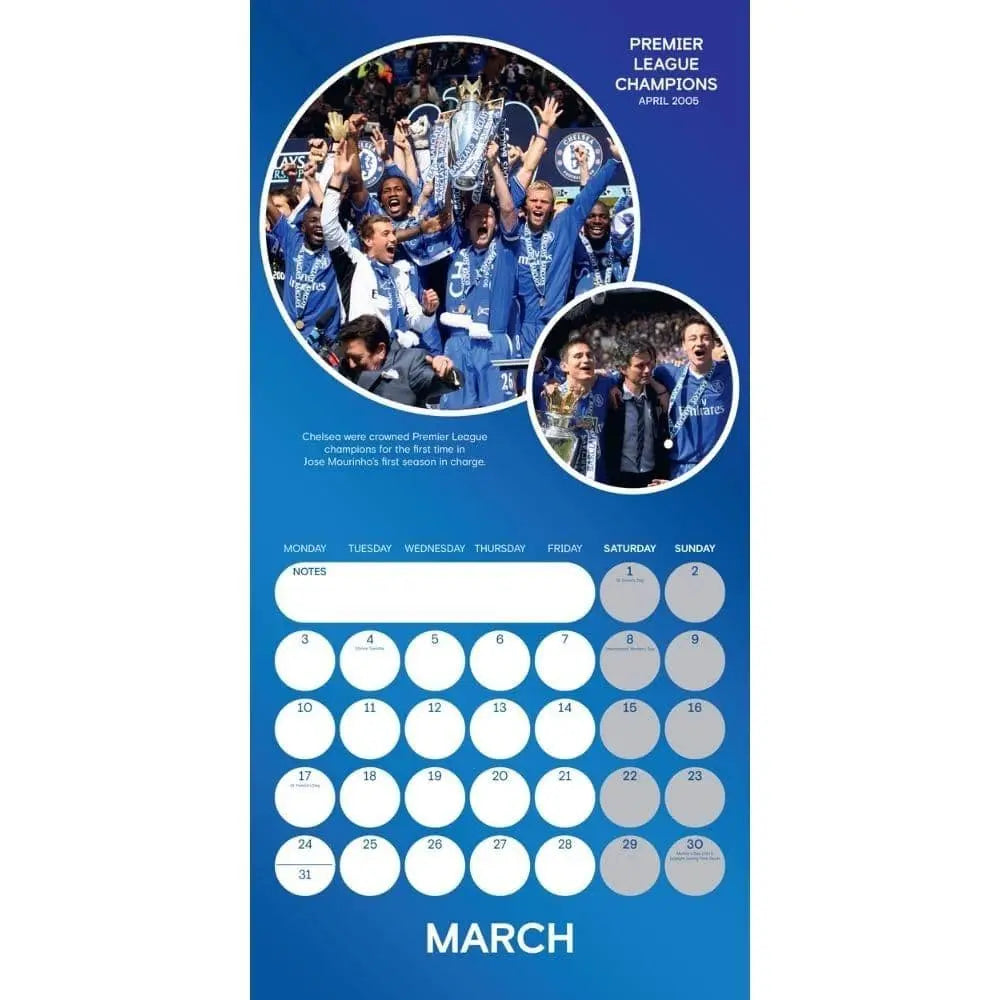 Chelsea FC 2025 Legends Calendar Image2