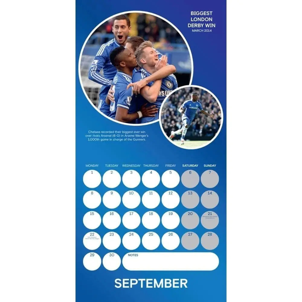 Chelsea FC 2025 Legends Calendar Inside