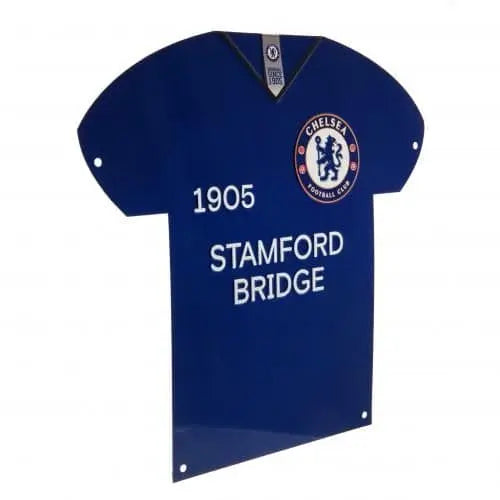 Chelsea FC Metal Shirt Sign Side View