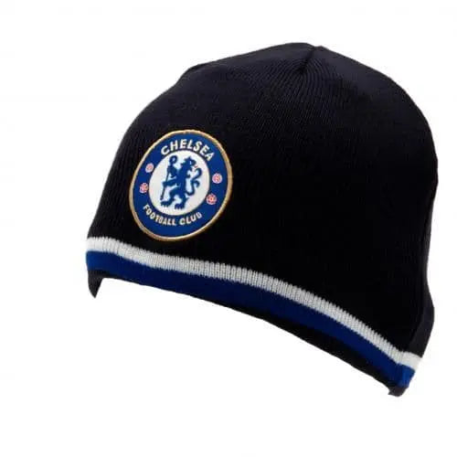 Chelsea FC Reversible Beanie Hat Dark Blue Image