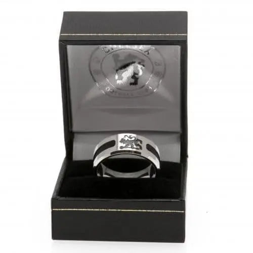 Chelsea FC Ring with Black Inlay in Box