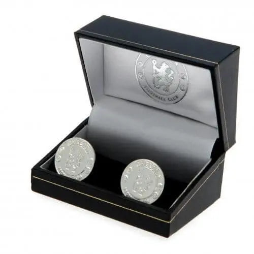 Chelsea FC Silver Plated Formed Cufflinks in Box