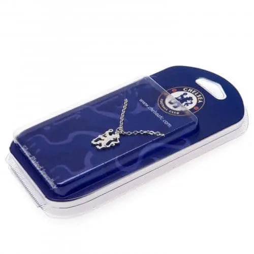Chelsea FC Silver Plated Lion Pendant & Chain in Packaging