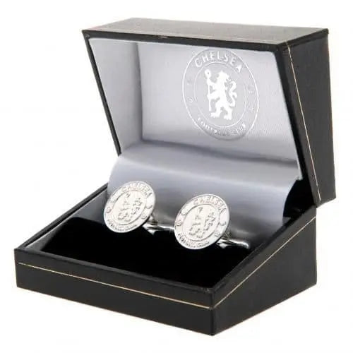 Chelsea FC Sterling Silver Cufflinks in Box