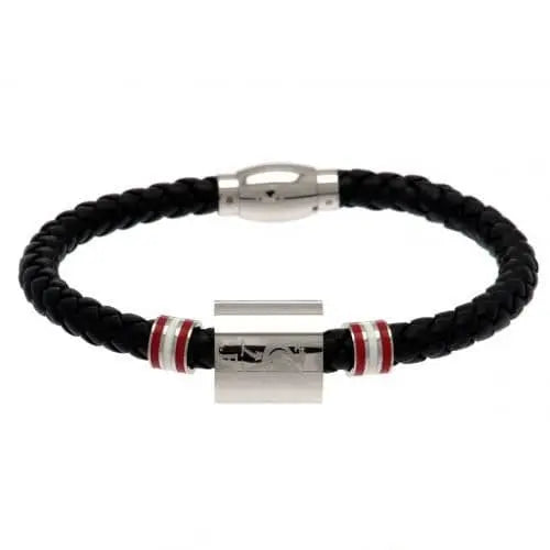 Liverpool FC Colour Ring Leather Bracelet Main View